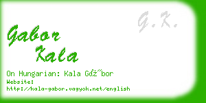 gabor kala business card